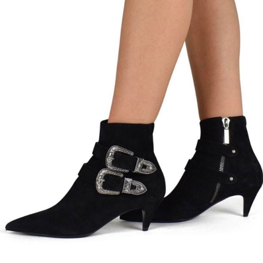 SAINT LAURENT CHARLOTTE 55 
SUEDE ANKLE BOOTS